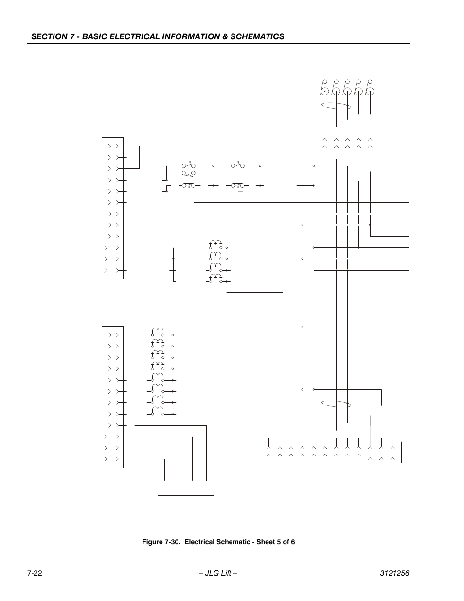 Electrical schematic - sheet 5 of 6 -22 | JLG 1100S Service Manual User Manual | Page 424 / 442