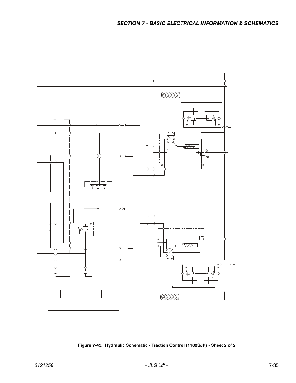 Traction control, Fr o n t | JLG 1100S Service Manual User Manual | Page 437 / 442