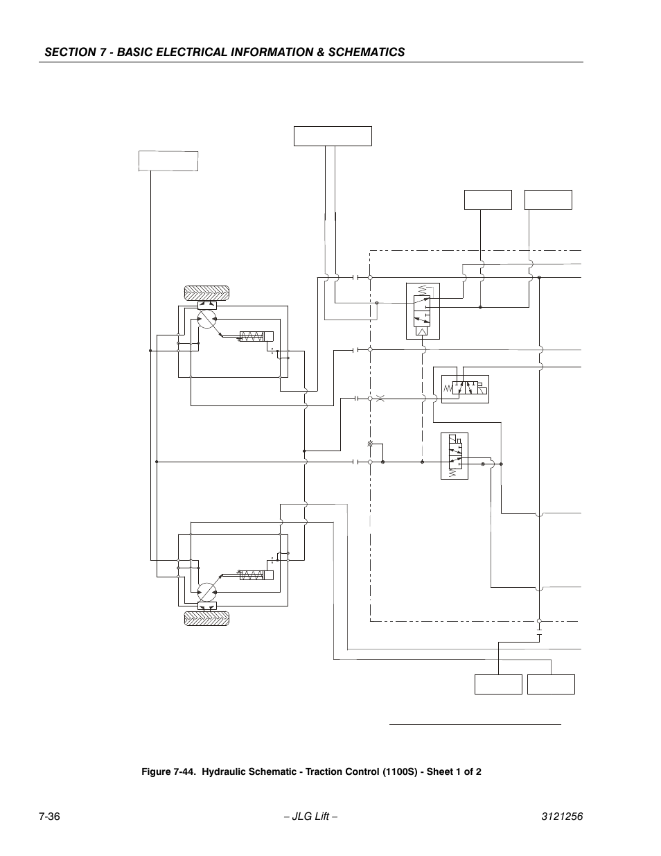 Traction control, Re a r, 1100s | JLG 1100S Service Manual User Manual | Page 438 / 442