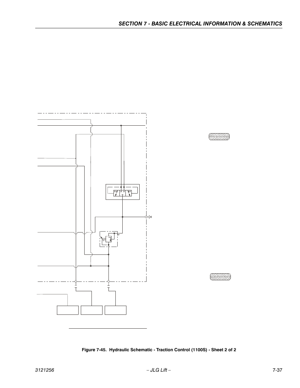 Traction control, Fr o n t, 1100s | JLG 1100S Service Manual User Manual | Page 439 / 442