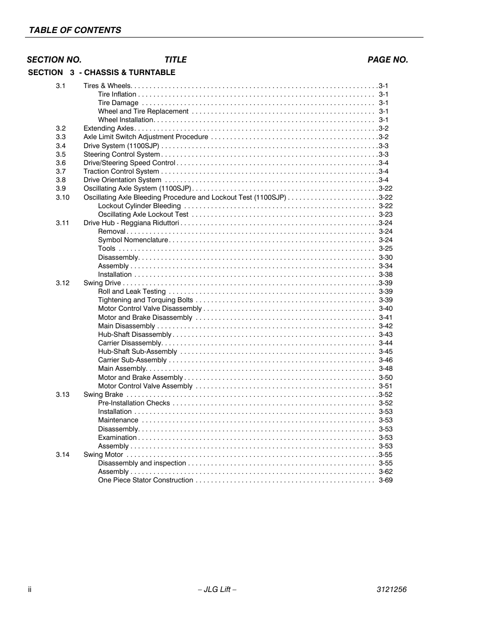 JLG 1100S Service Manual User Manual | Page 6 / 442