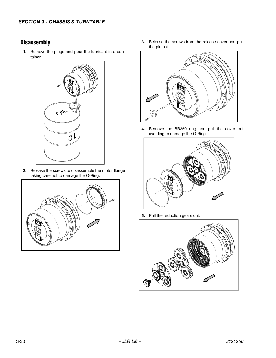 Disassembly, Disassembly -30 | JLG 1100S Service Manual User Manual | Page 72 / 442