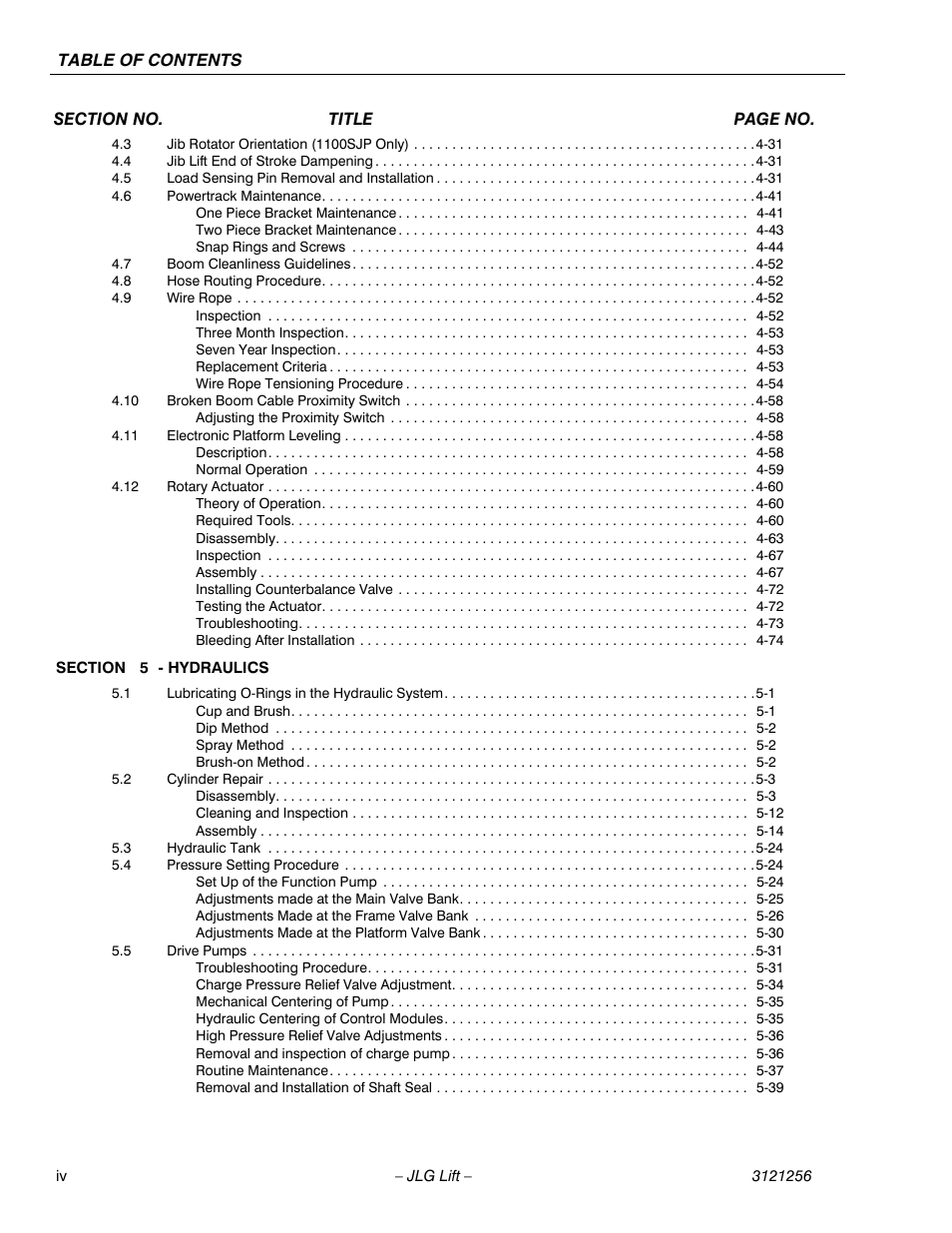 JLG 1100S Service Manual User Manual | Page 8 / 442