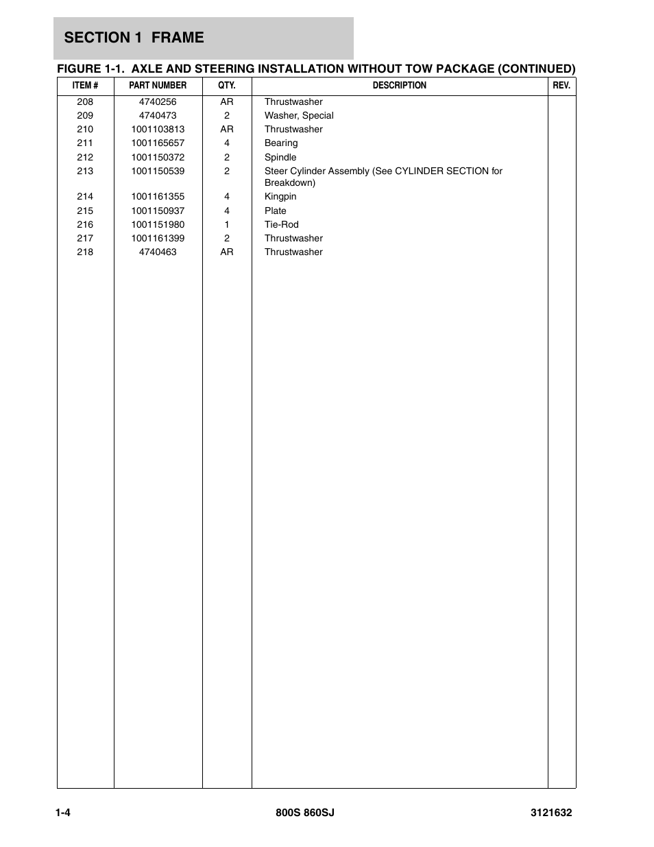 JLG 860SJ Parts Manual User Manual | Page 10 / 268
