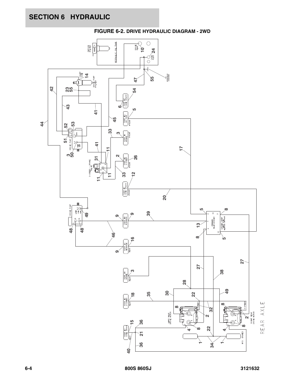 Figure 6-2. drive hydraulic diagram - 2wd, Figure 6-2 | JLG 860SJ Parts Manual User Manual | Page 192 / 268