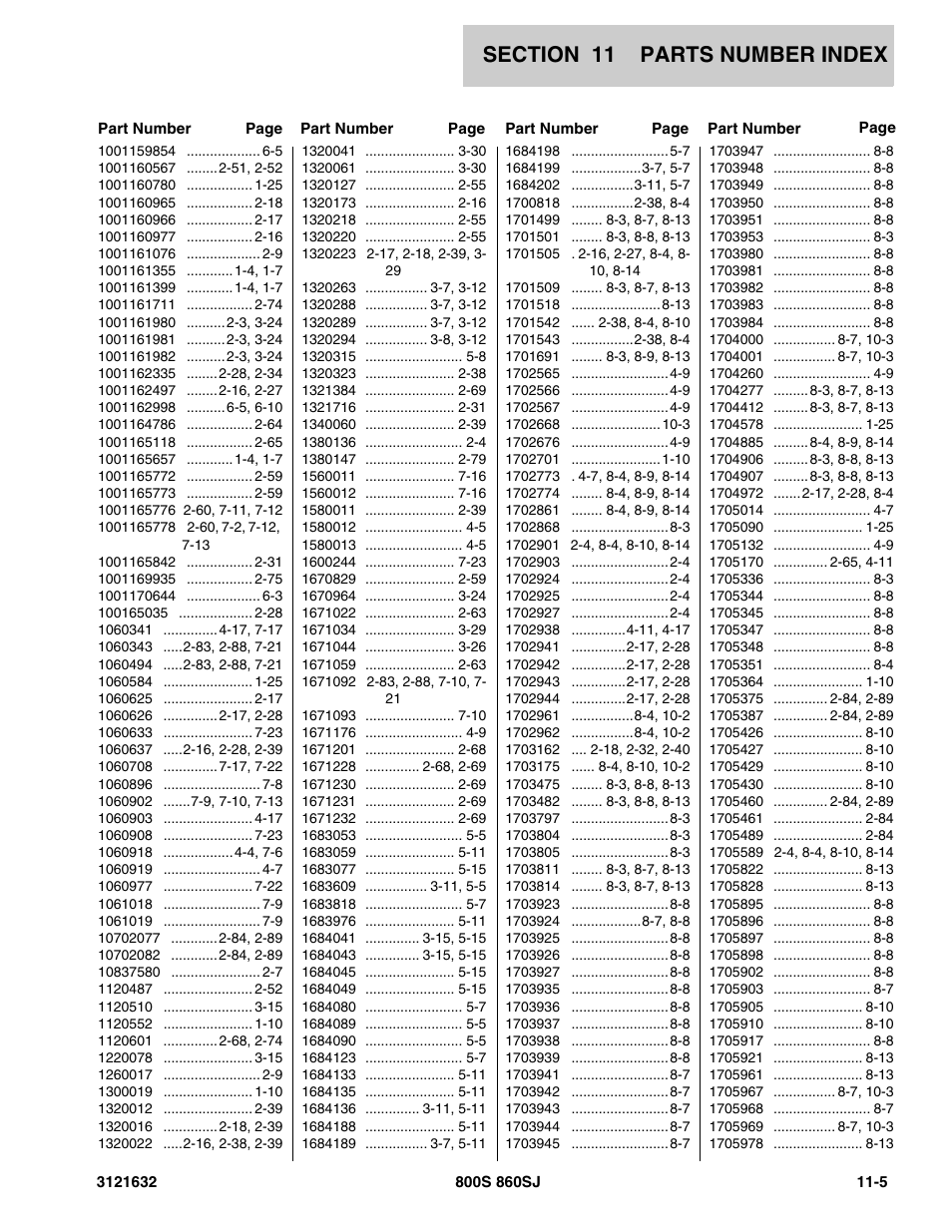 JLG 860SJ Parts Manual User Manual | Page 259 / 268