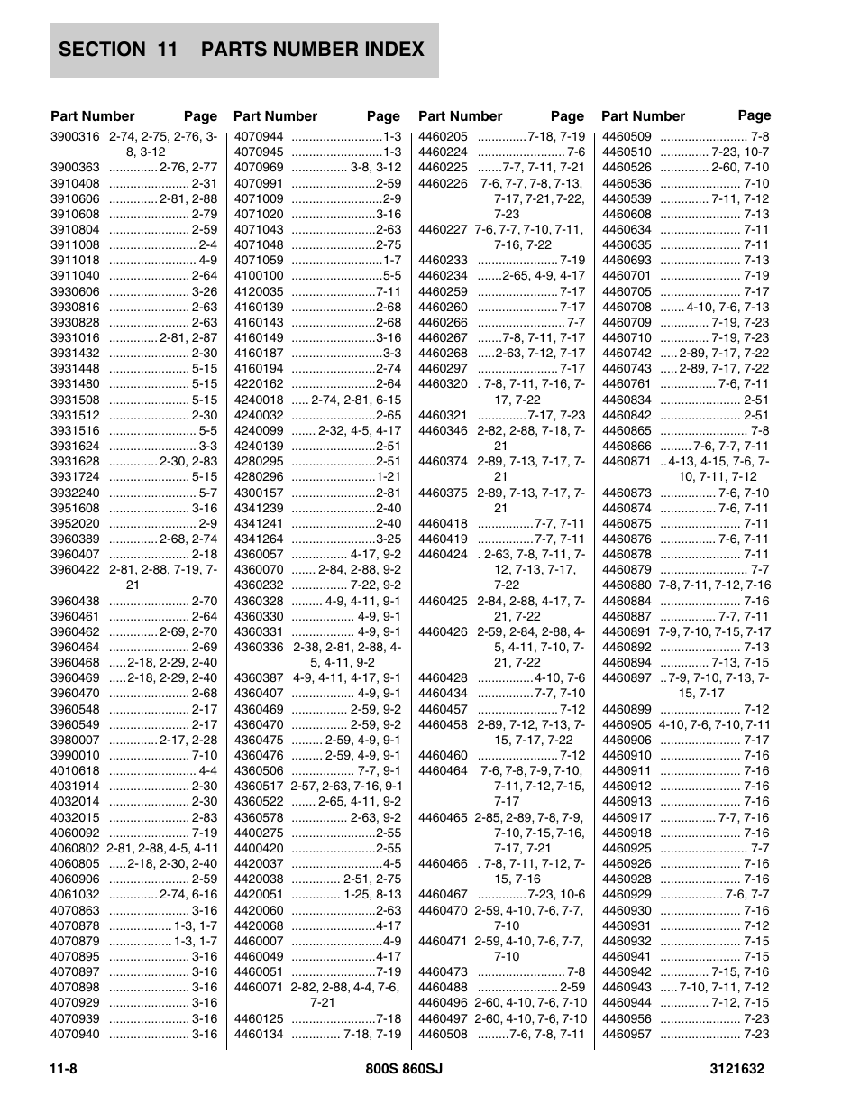 JLG 860SJ Parts Manual User Manual | Page 262 / 268