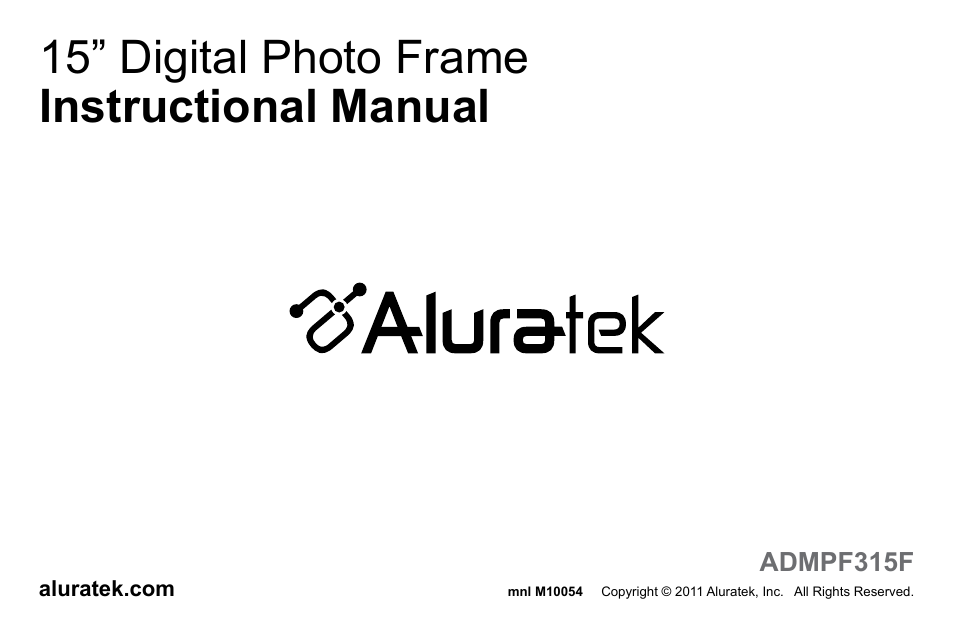 Aluratek ADMPF315F User Manual | 24 pages