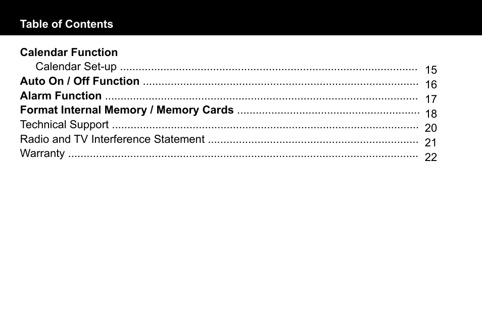 Aluratek ADMPF315F User Manual | Page 3 / 24