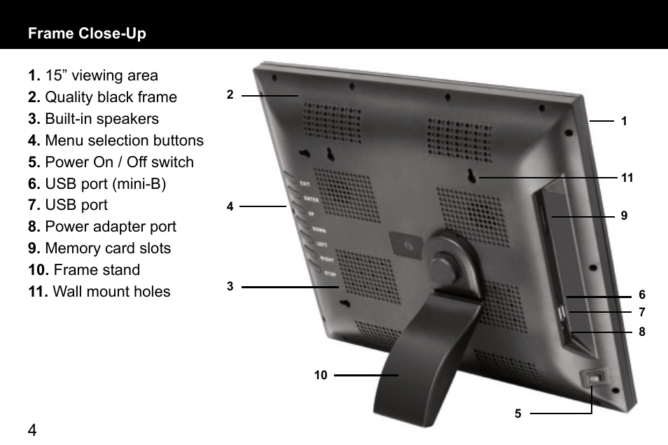 Aluratek ADMPF315F User Manual | Page 4 / 24