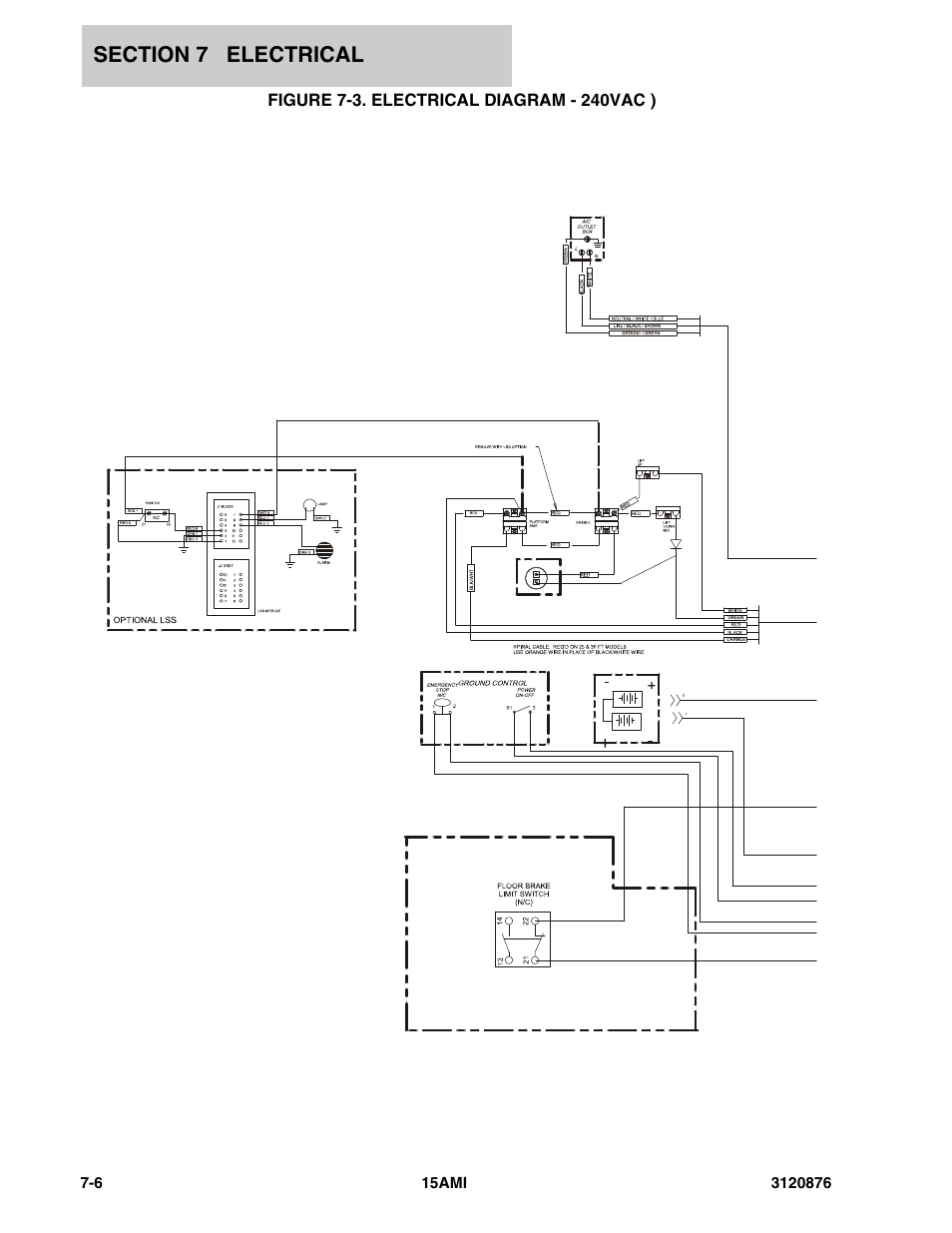 Figure 7-3. electrical diagram - 240vac ) | JLG 15AMI (3120876-2013) Parts Manual User Manual | Page 114 / 134