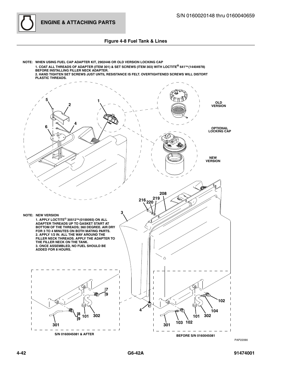 Engine & attaching parts | JLG G6-42A Parts Manual User Manual | Page 168 / 826