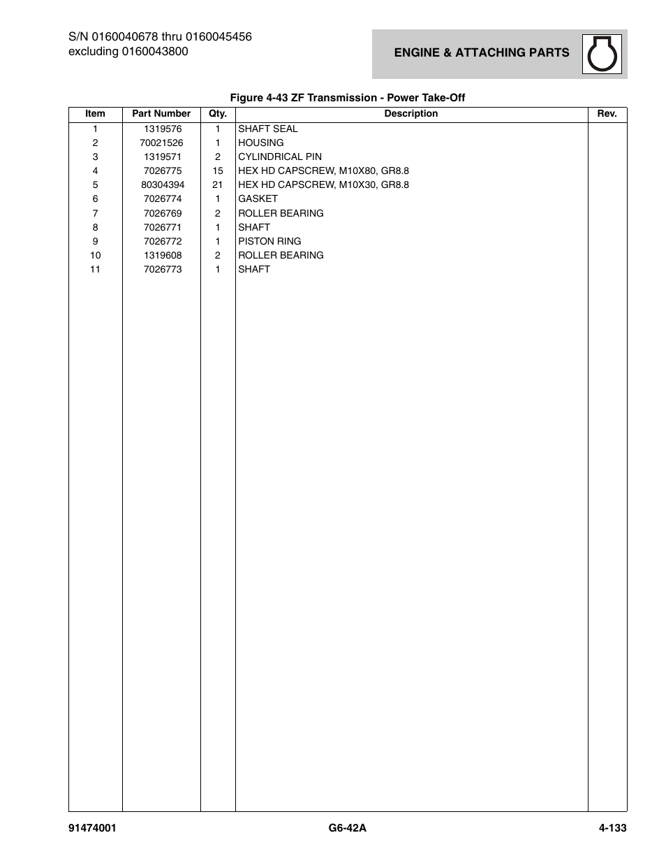 JLG G6-42A Parts Manual User Manual | Page 259 / 826