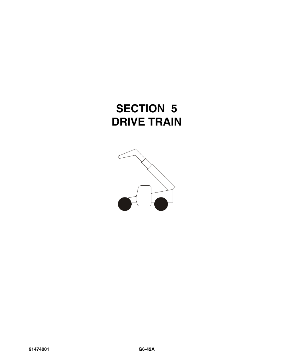 Section 5 drive train, Section 5, Drive train -1 | JLG G6-42A Parts Manual User Manual | Page 269 / 826