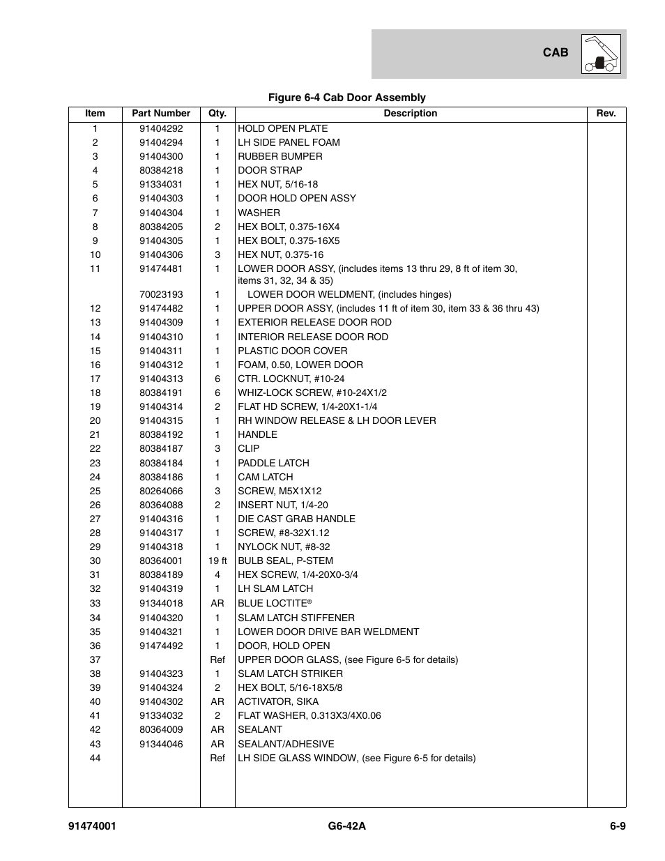 JLG G6-42A Parts Manual User Manual | Page 371 / 826