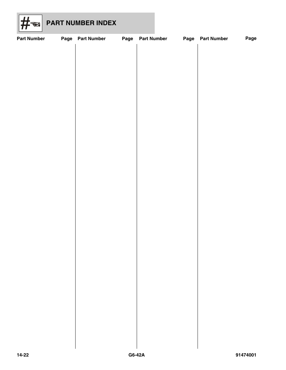 Part number index | JLG G6-42A Parts Manual User Manual | Page 824 / 826