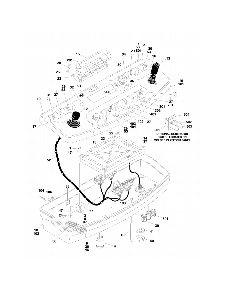 Figure 4-3. platform console assembly | JLG 860SJ Parts Manual User Manual | Page 172 / 286