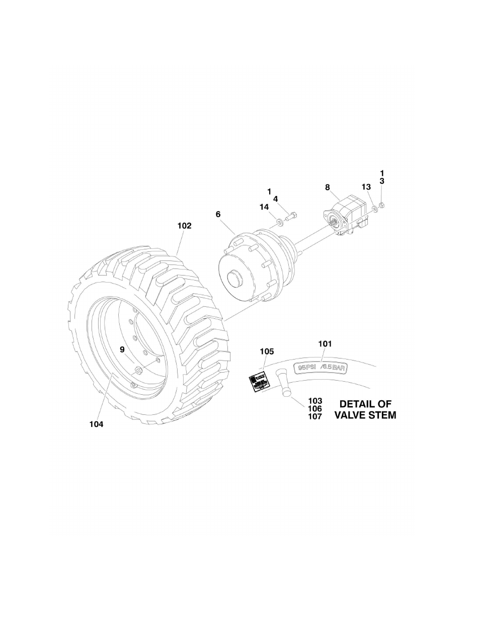 Figure 1-3. tire and wheel drive installations | JLG 860SJ Parts Manual User Manual | Page 18 / 286