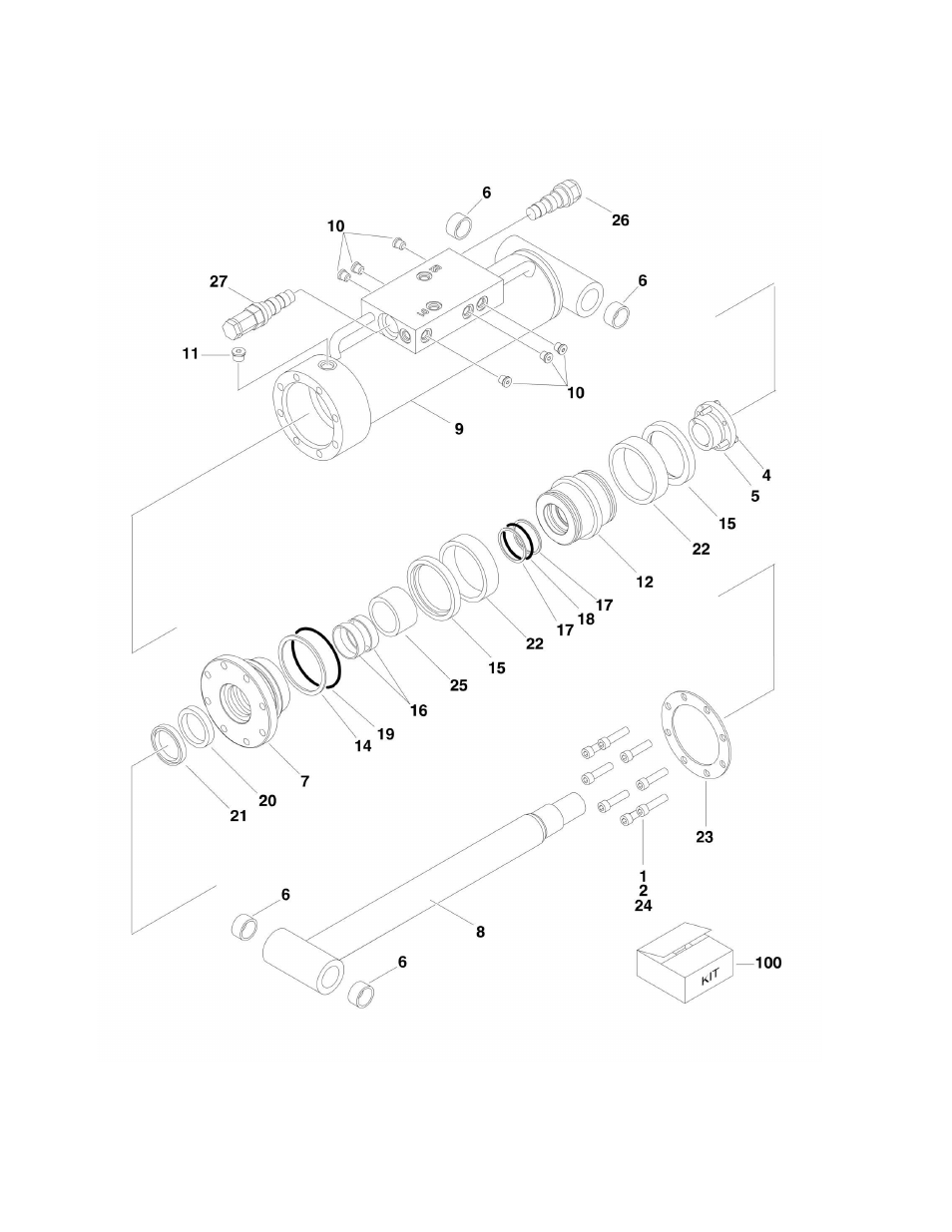 Figure 5-4. platform level cylinder assembly | JLG 860SJ Parts Manual User Manual | Page 200 / 286