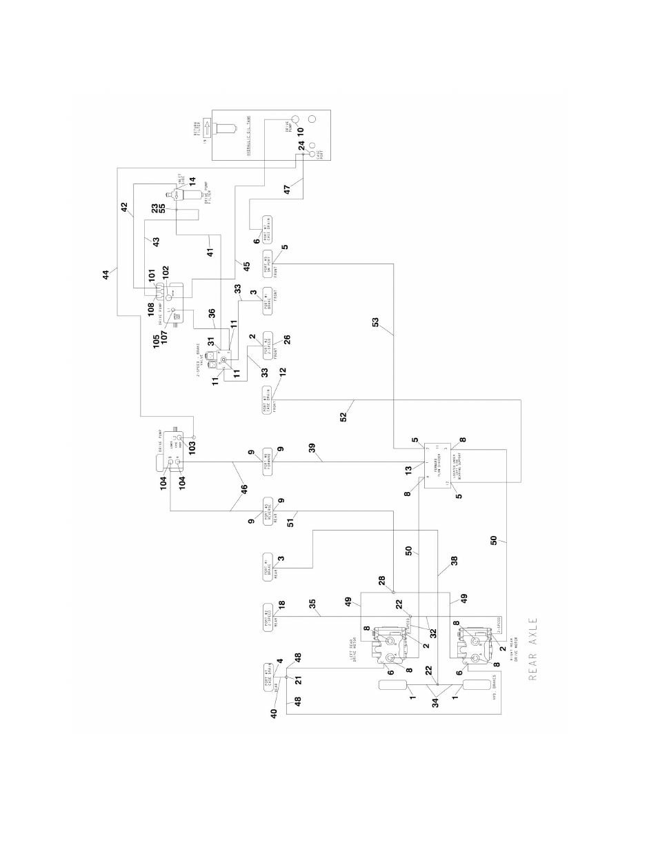 Figure 6-2. drive hydraulic diagram - 2wd | JLG 860SJ Parts Manual User Manual | Page 212 / 286