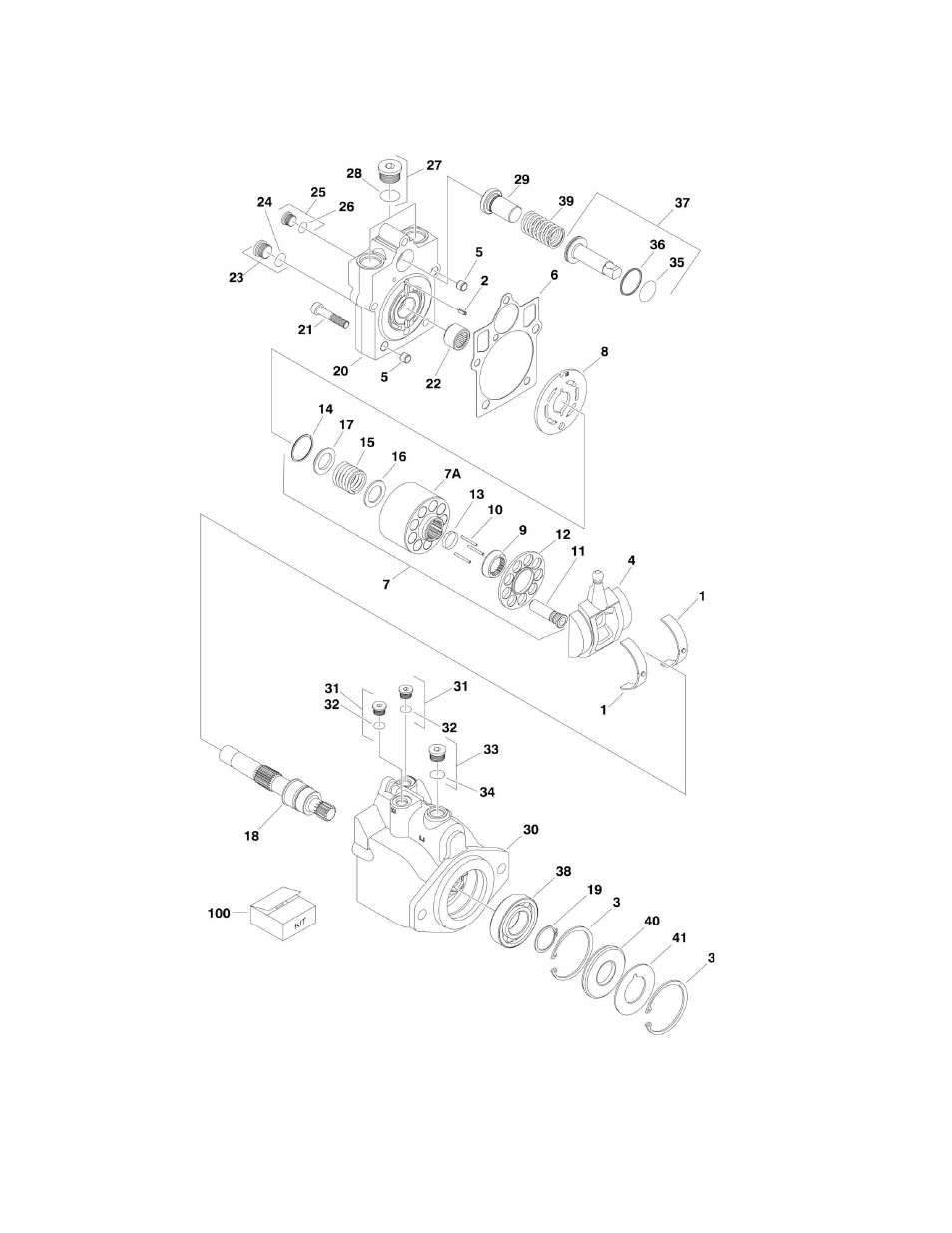 Figure 1-5. drive motor assembly (5 bolt assembly) | JLG 860SJ Parts Manual User Manual | Page 24 / 286