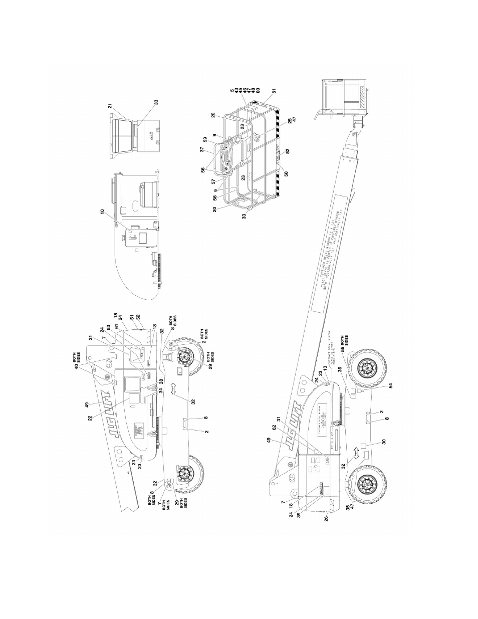 Figure 8-1. decal installation (ansi spec) | JLG 860SJ Parts Manual User Manual | Page 250 / 286