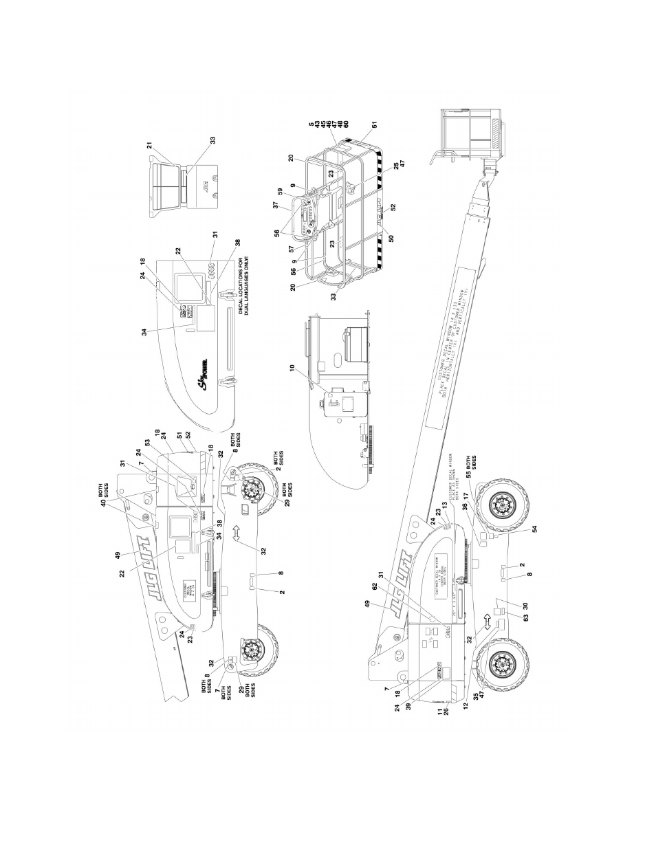 Figure 8-2. decal installation (country spec) | JLG 860SJ Parts Manual User Manual | Page 254 / 286