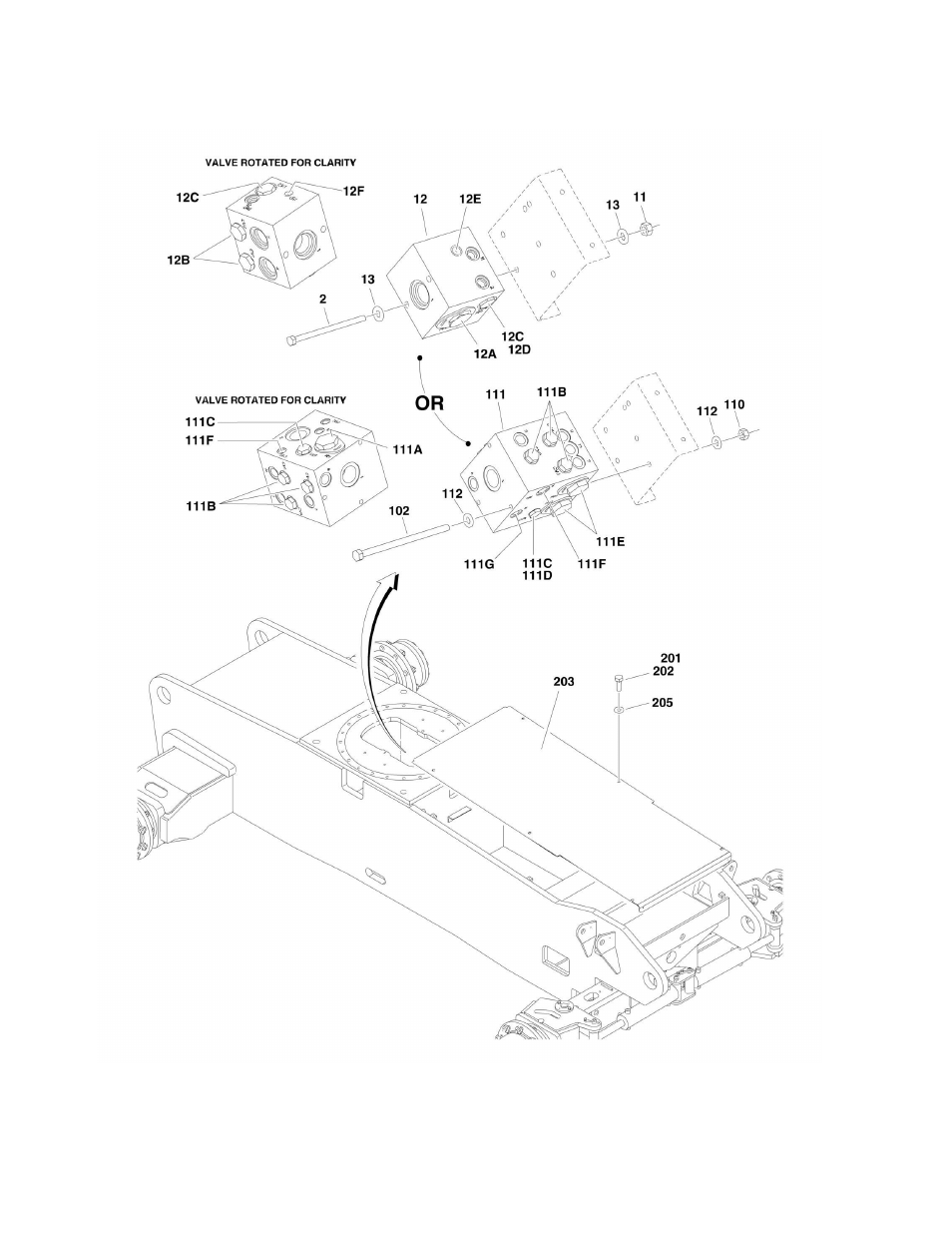 Figure 1-6. frame valves and shields installations | JLG 860SJ Parts Manual User Manual | Page 28 / 286