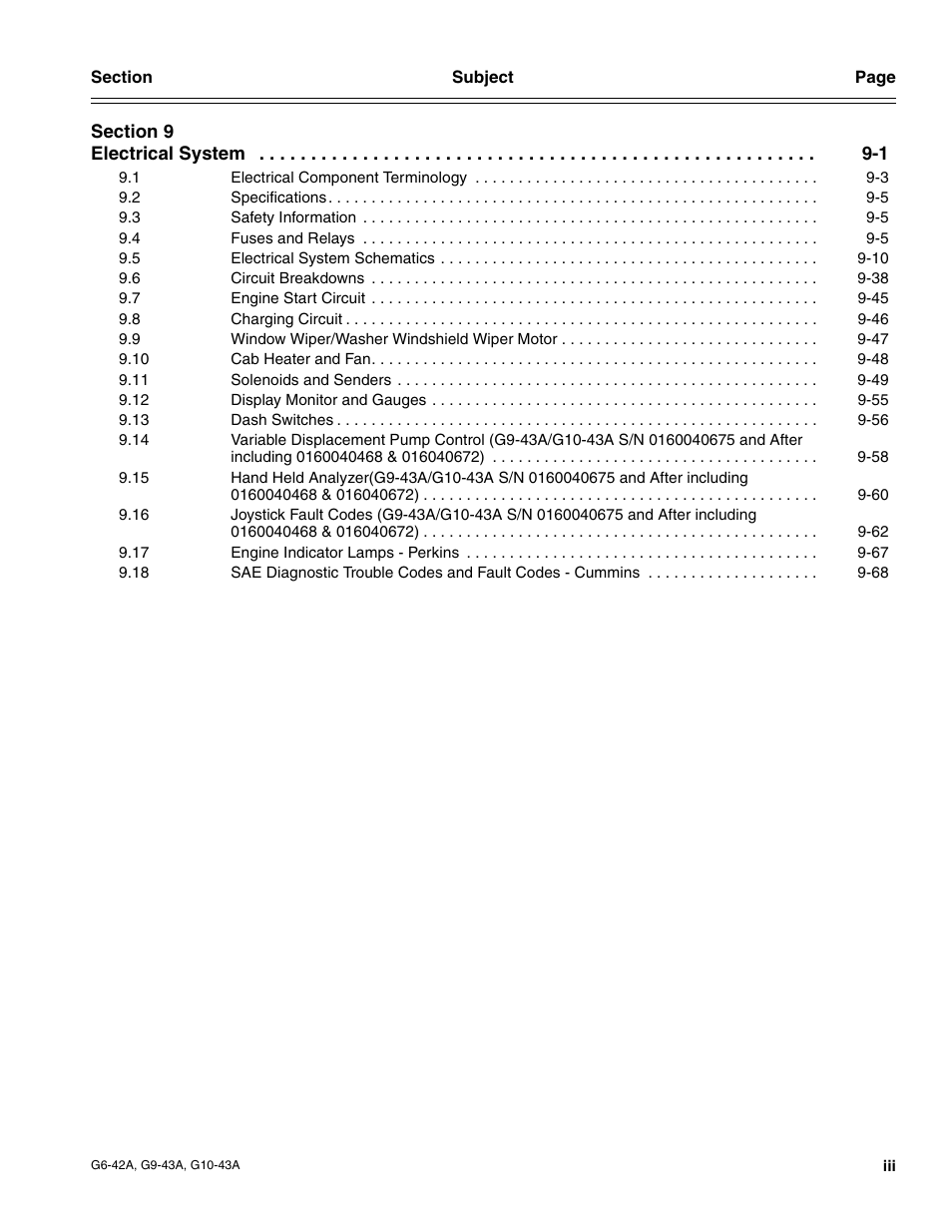JLG G6-42A Service Manual User Manual | Page 7 / 246