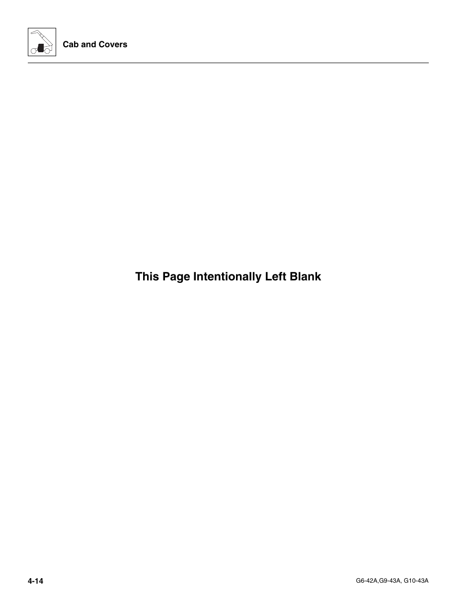 This page intentionally left blank | JLG G6-42A Service Manual User Manual | Page 88 / 246