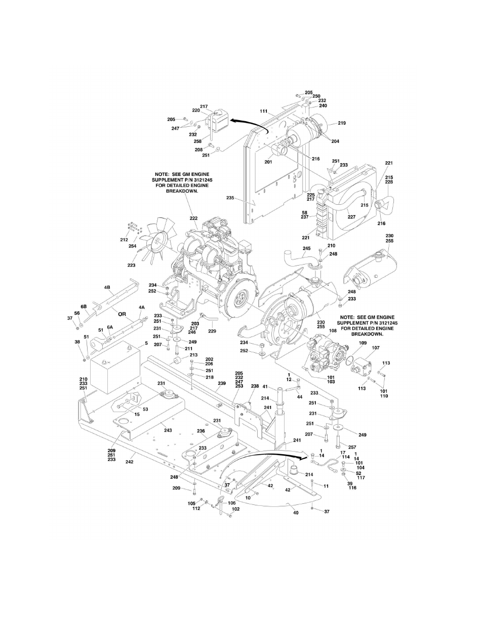 Figure 2-13. gm engine installation (without ugm) | JLG 660SJ Parts Manual User Manual | Page 100 / 382