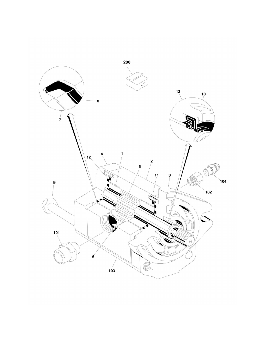 Figure 2-16. gear pump assembly | JLG 660SJ Parts Manual User Manual | Page 118 / 382