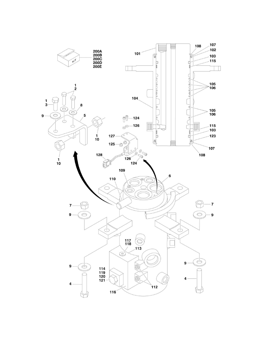 Figure 2-18. rotary coupling installation | JLG 660SJ Parts Manual User Manual | Page 124 / 382