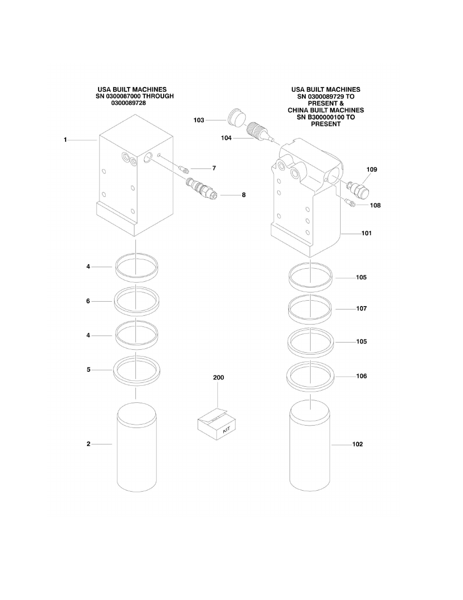 Figure 5-1. axle lockout cylinder assembly | JLG 660SJ Parts Manual User Manual | Page 246 / 382