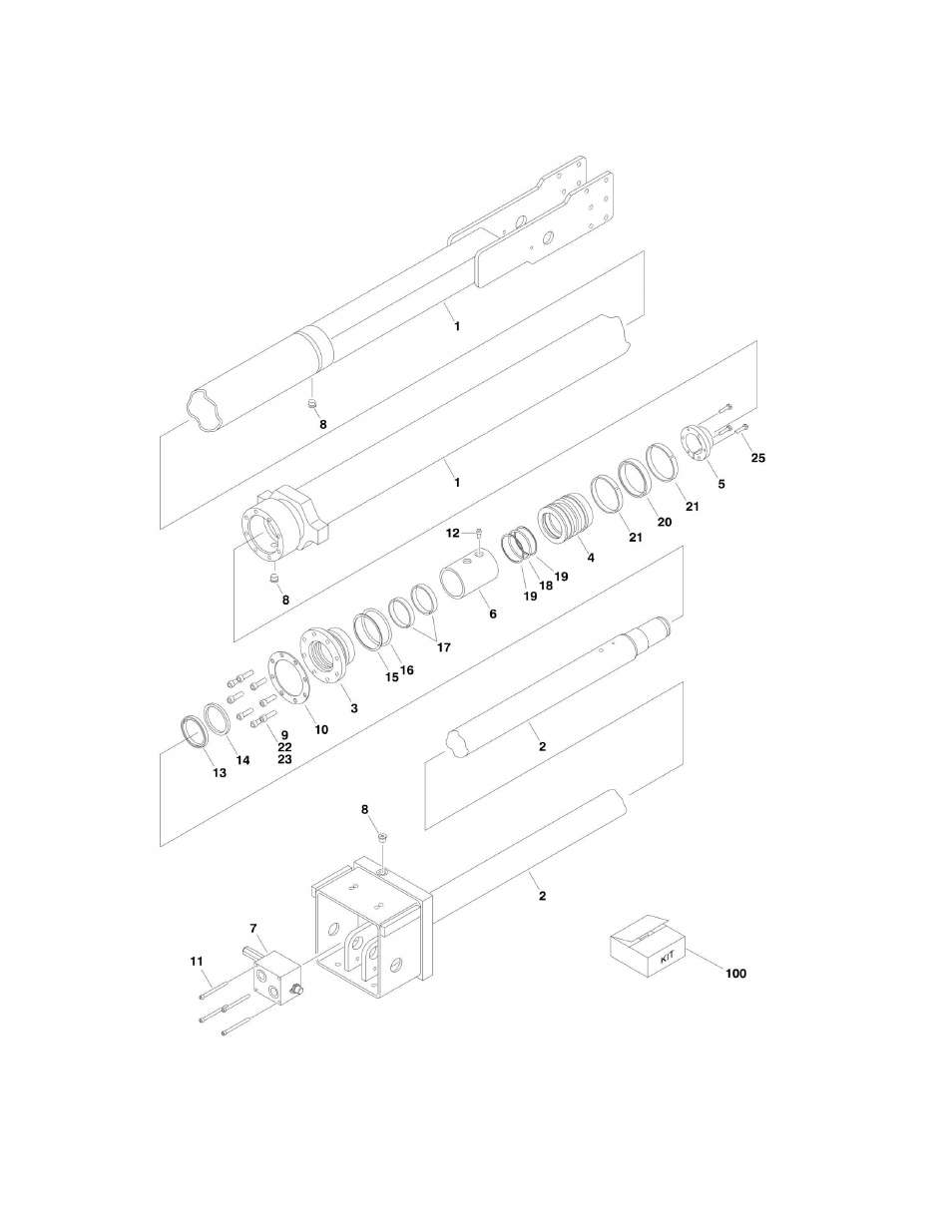 Figure 5-8. telescope cylinder assemblies | JLG 660SJ Parts Manual User Manual | Page 264 / 382