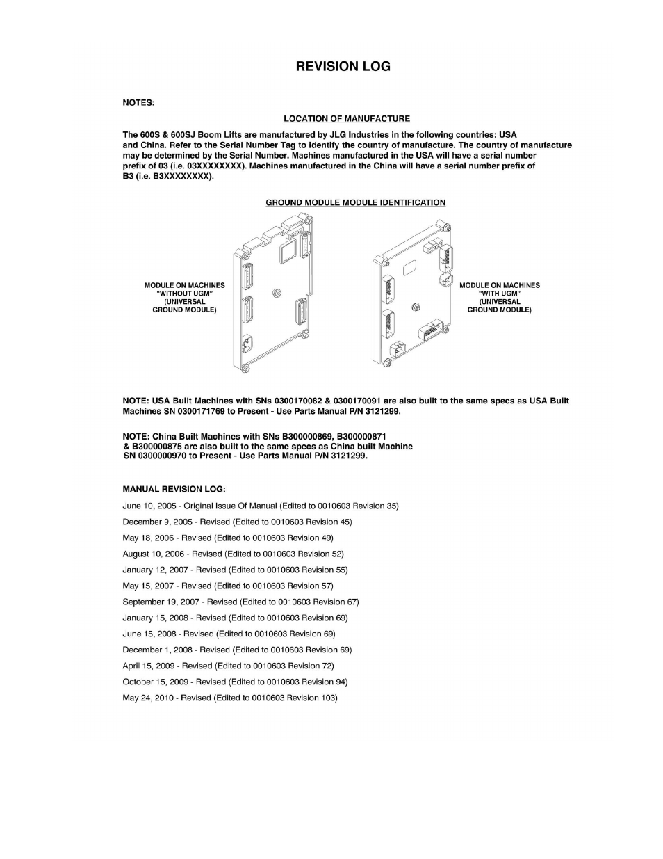 JLG 660SJ Parts Manual User Manual | Page 3 / 382