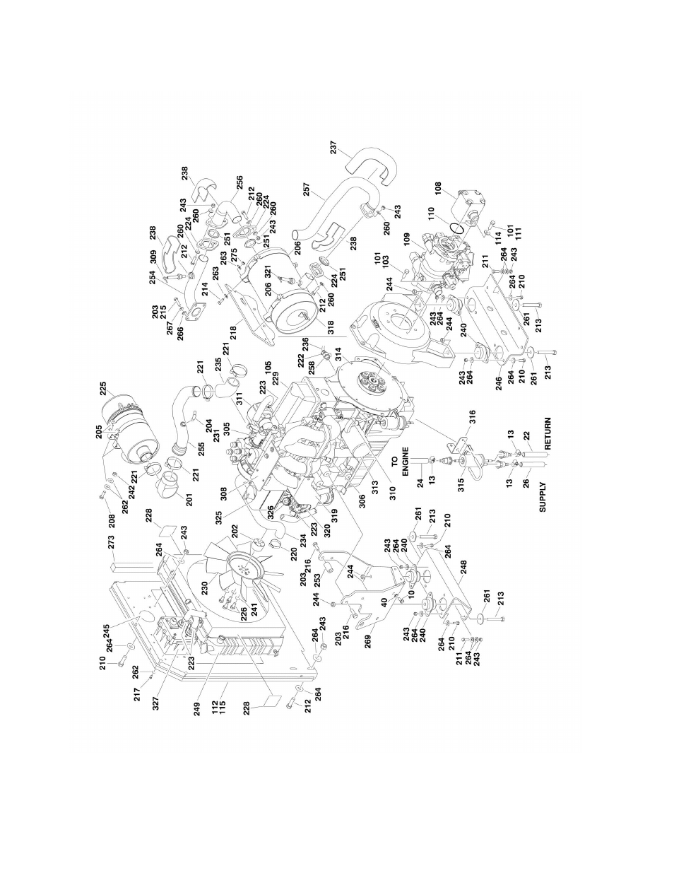 Figure 2-12. ford engine installation | JLG 660SJ Parts Manual User Manual | Page 94 / 382