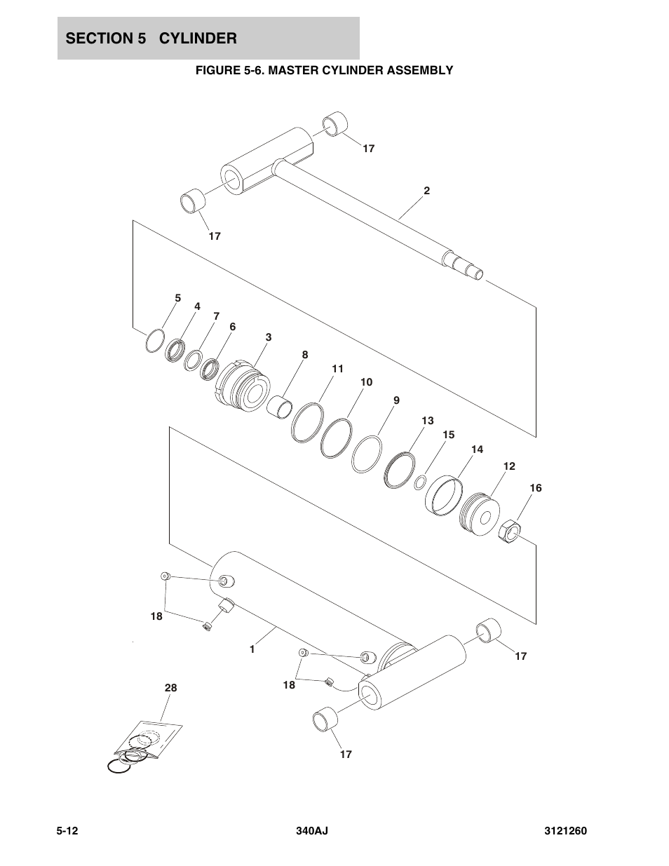 Figure 5-6. master cylinder assembly | JLG 340AJ Parts Manual User Manual | Page 126 / 204