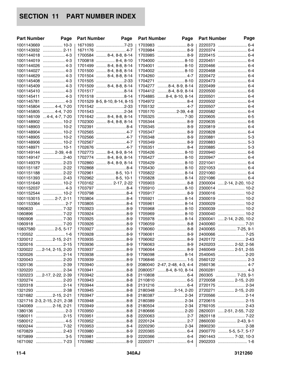 JLG 340AJ Parts Manual User Manual | Page 198 / 204