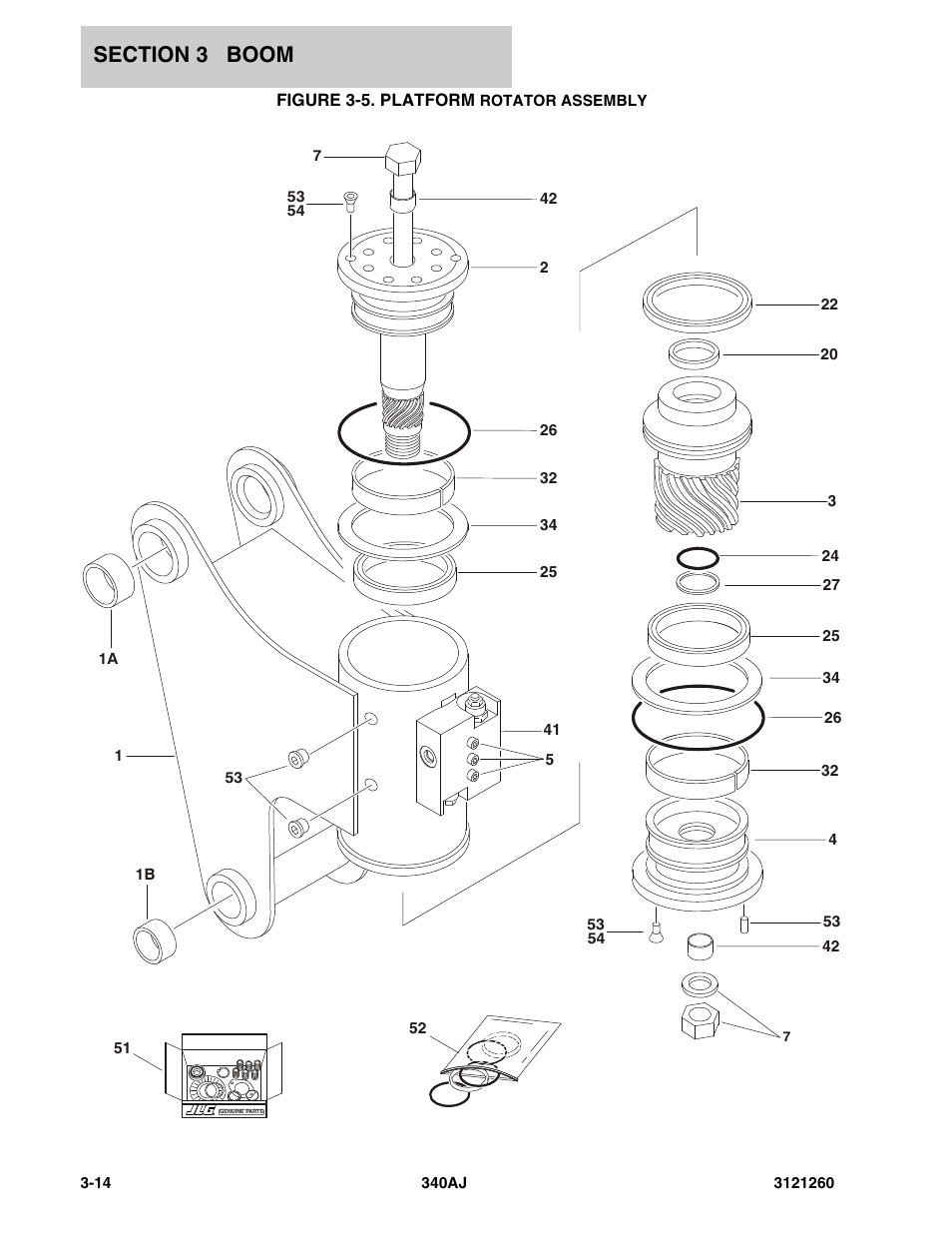 Figure 3-5. platform rotator assembly | JLG 340AJ Parts Manual User Manual | Page 92 / 204