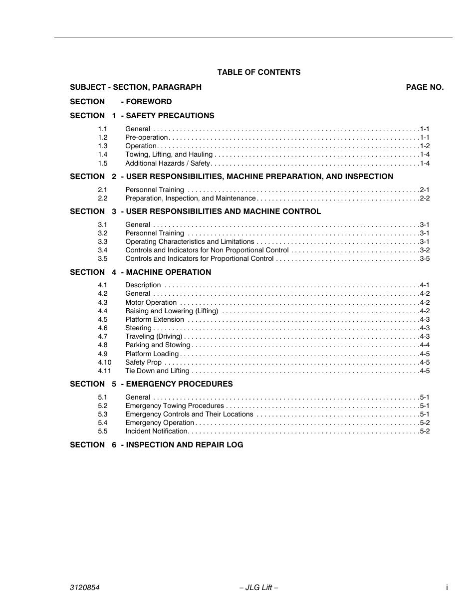 JLG 3246E2 Operator Manual User Manual | Page 7 / 46