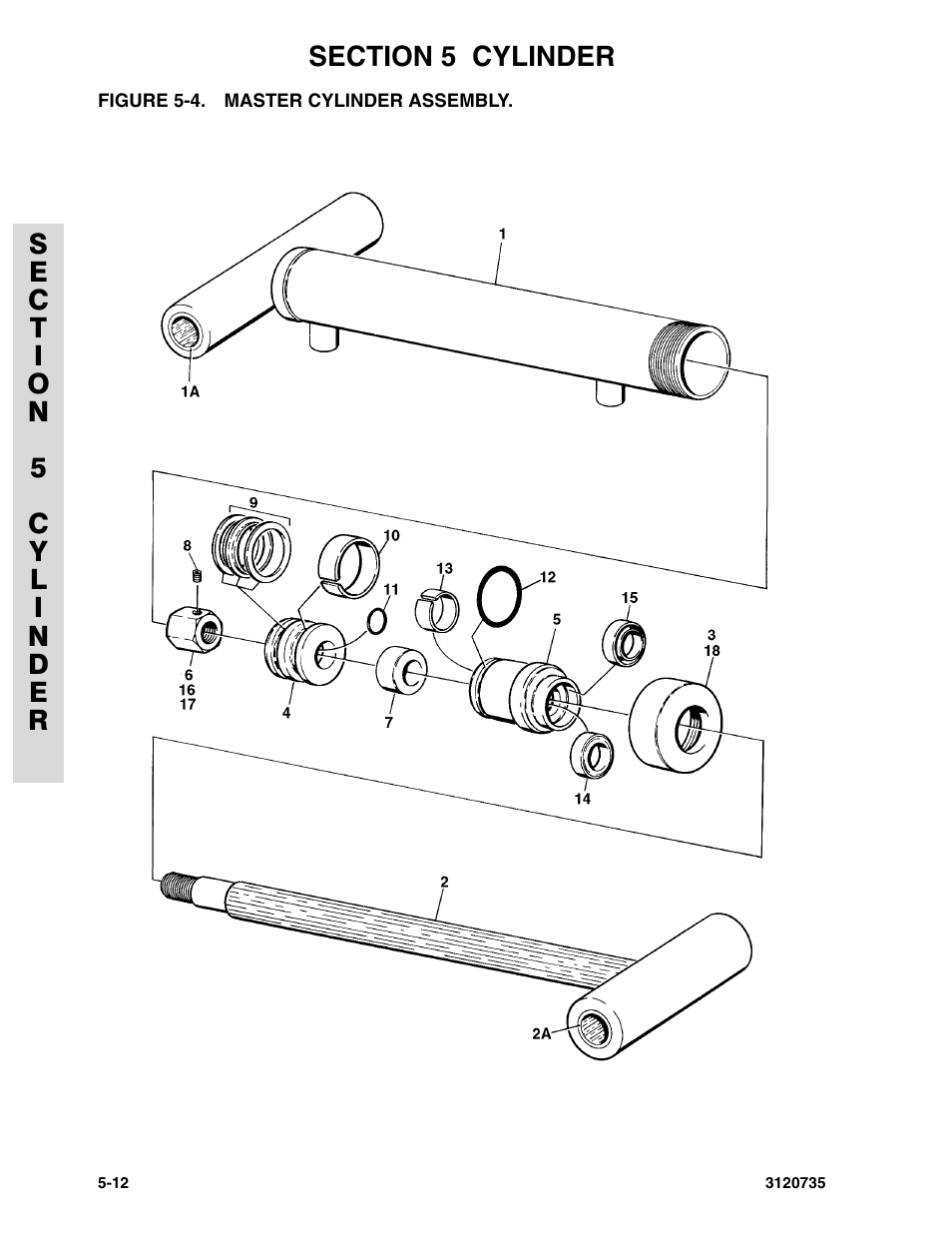 Figure 5-4. master cylinder assembly, Master cylinder assembly | JLG 45ic ANSI Parts Manual User Manual | Page 110 / 158