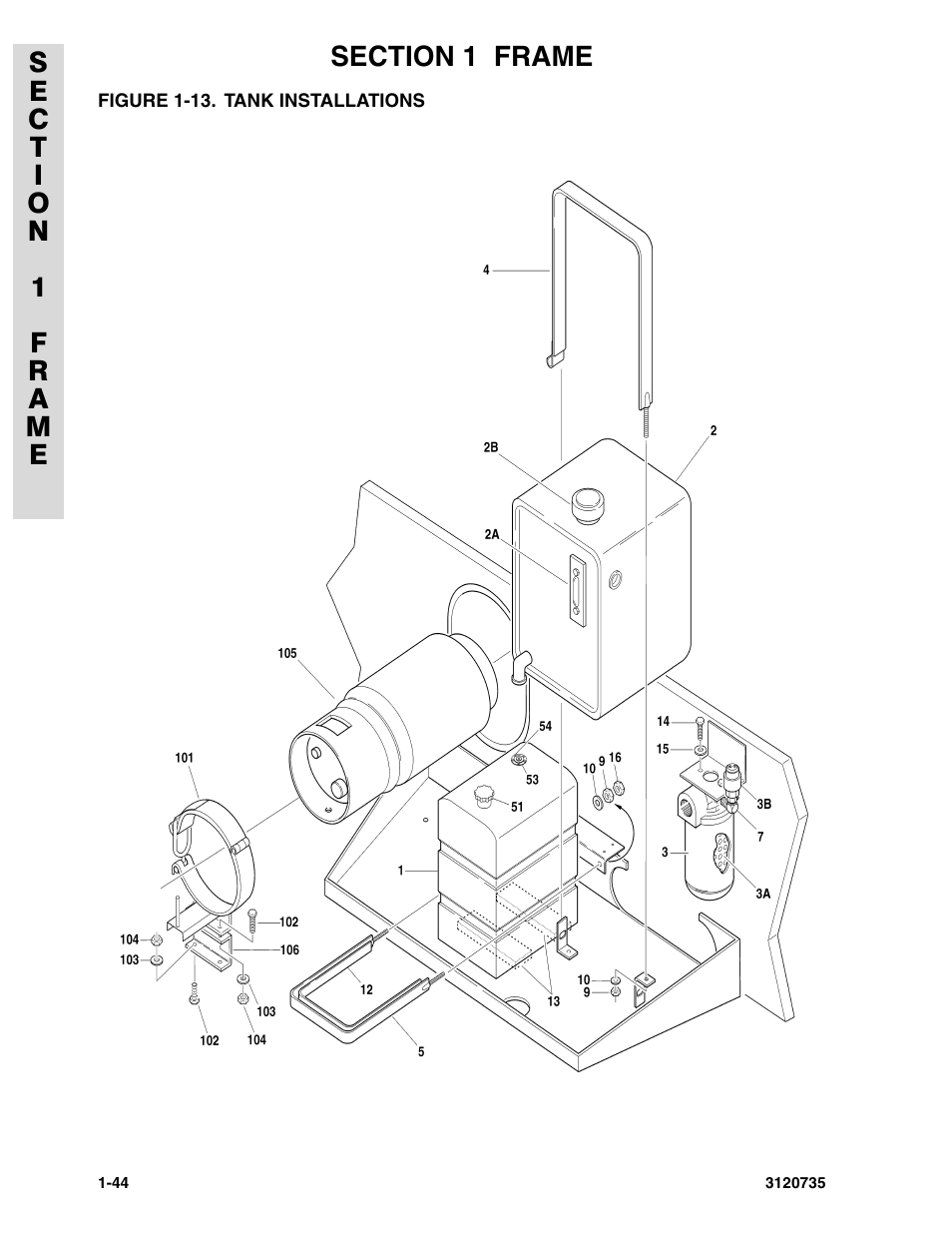 Figure 1-13. tank installations, Tank installations | JLG 45ic ANSI Parts Manual User Manual | Page 50 / 158