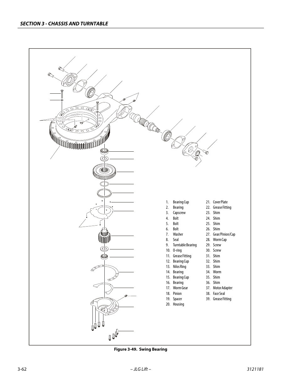 Swing bearing -62 | JLG 510AJ Service Manual User Manual | Page 104 / 402