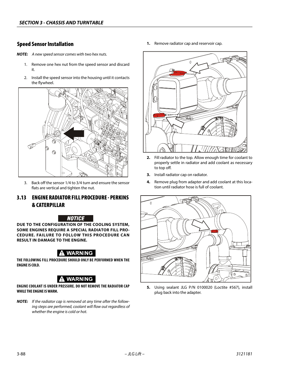 Speed sensor installation, Speed sensor installation -88 | JLG 510AJ Service Manual User Manual | Page 130 / 402