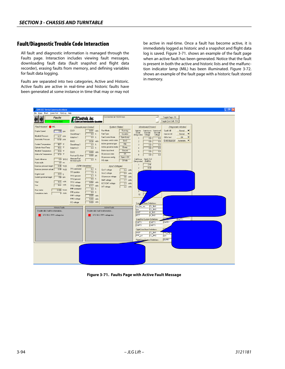 Fault/diagnostic trouble code interaction, Fault/diagnostic trouble code interaction -94 | JLG 510AJ Service Manual User Manual | Page 136 / 402