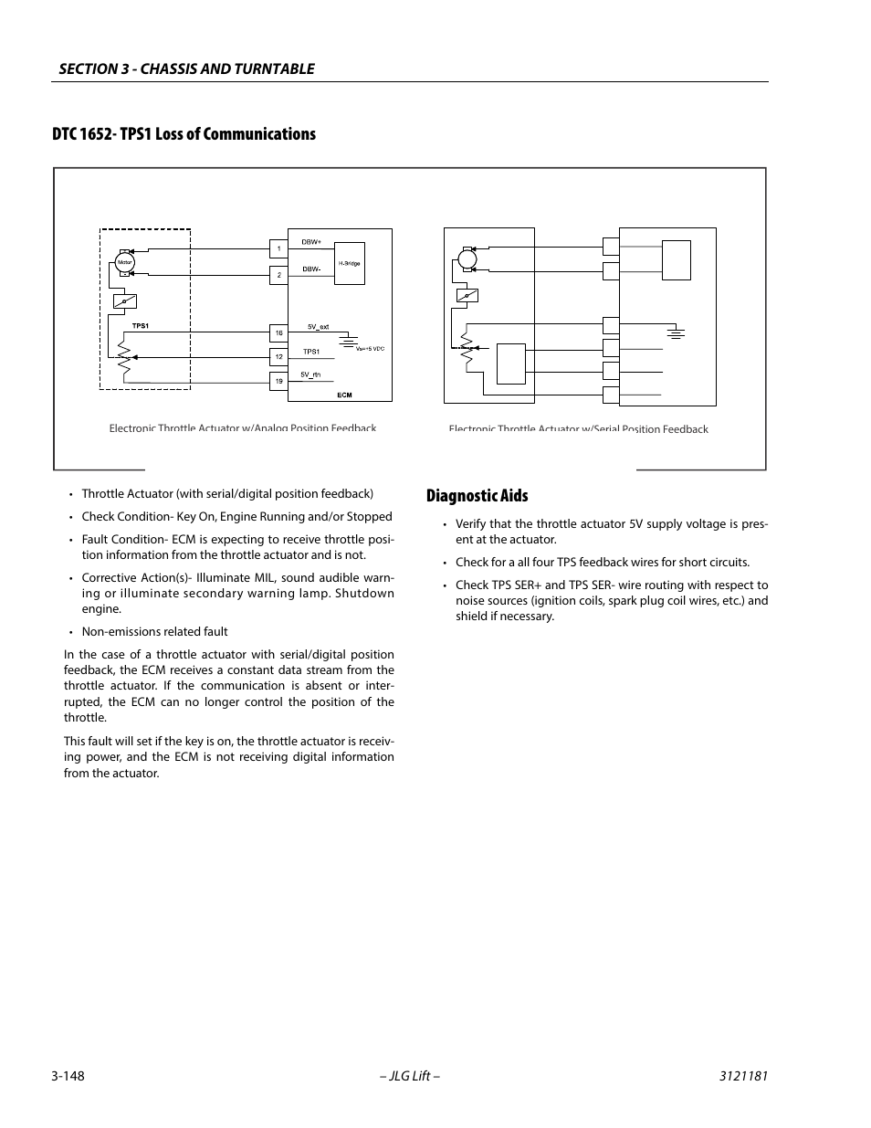 Dtc 1652- tps1 loss of communications, Diagnostic aids | JLG 510AJ Service Manual User Manual | Page 190 / 402