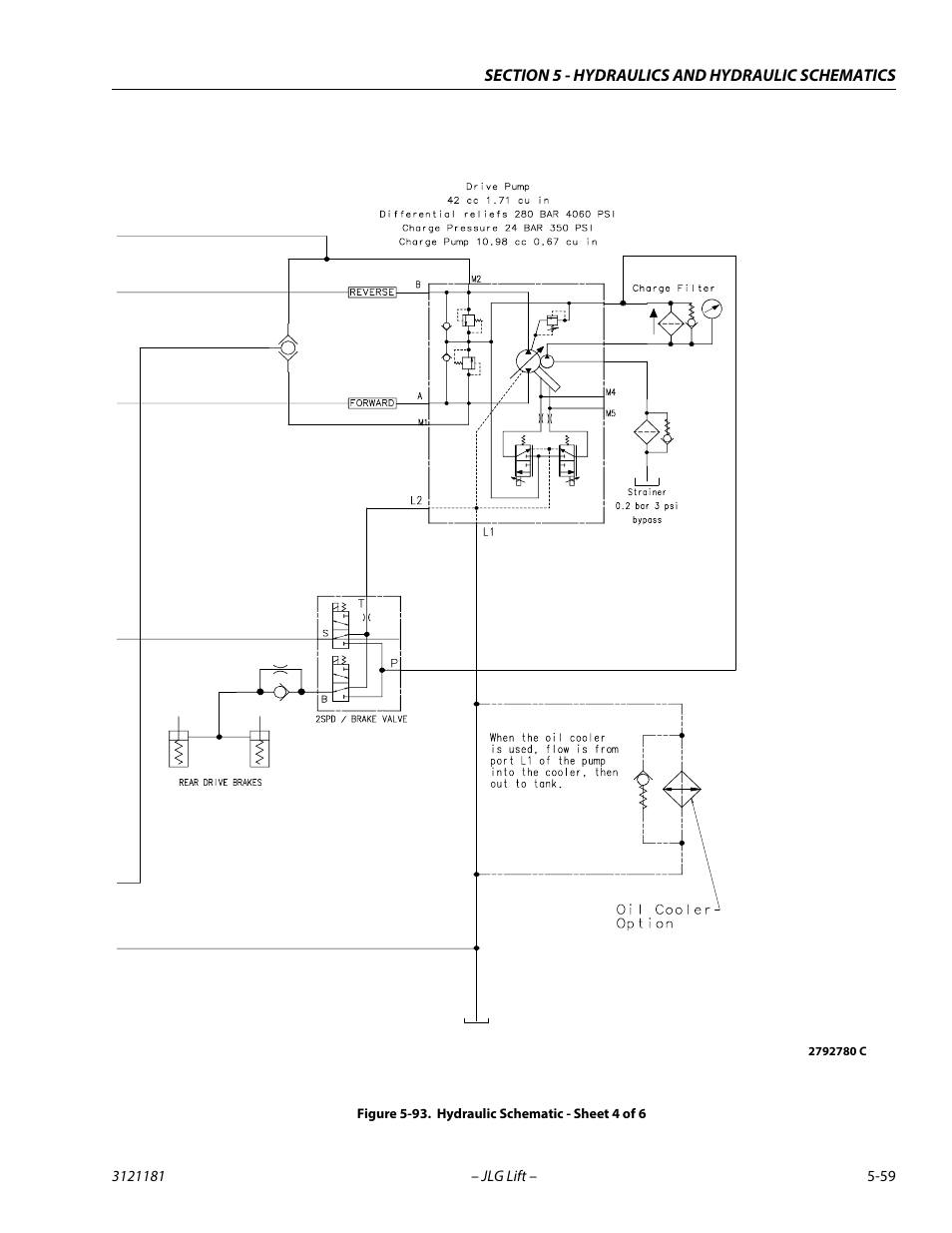 Hydraulic schematic - sheet 4 of 6 -59 | JLG 510AJ Service Manual User Manual | Page 279 / 402