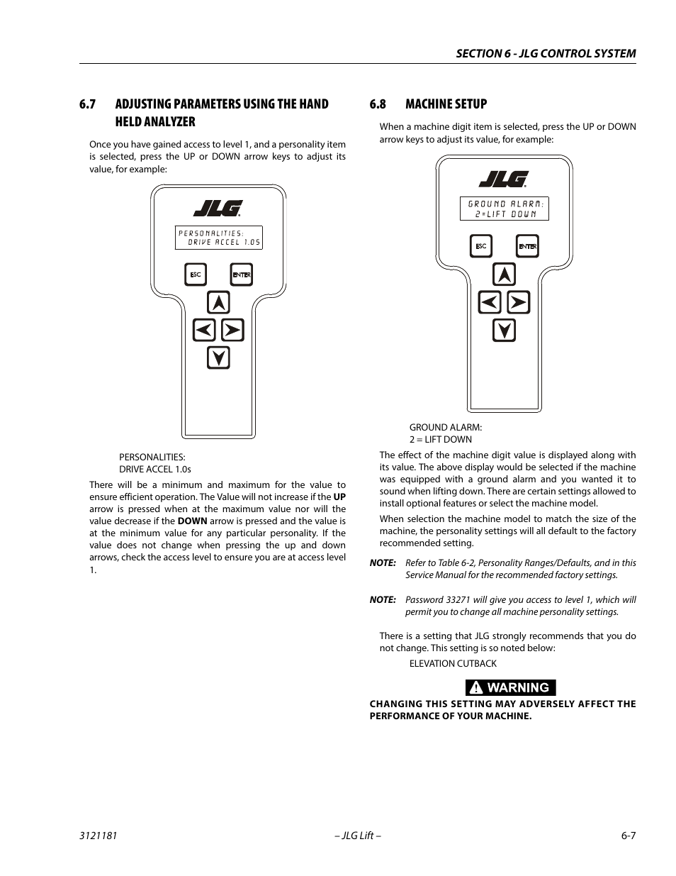 8 machine setup, Machine setup -7 | JLG 510AJ Service Manual User Manual | Page 289 / 402