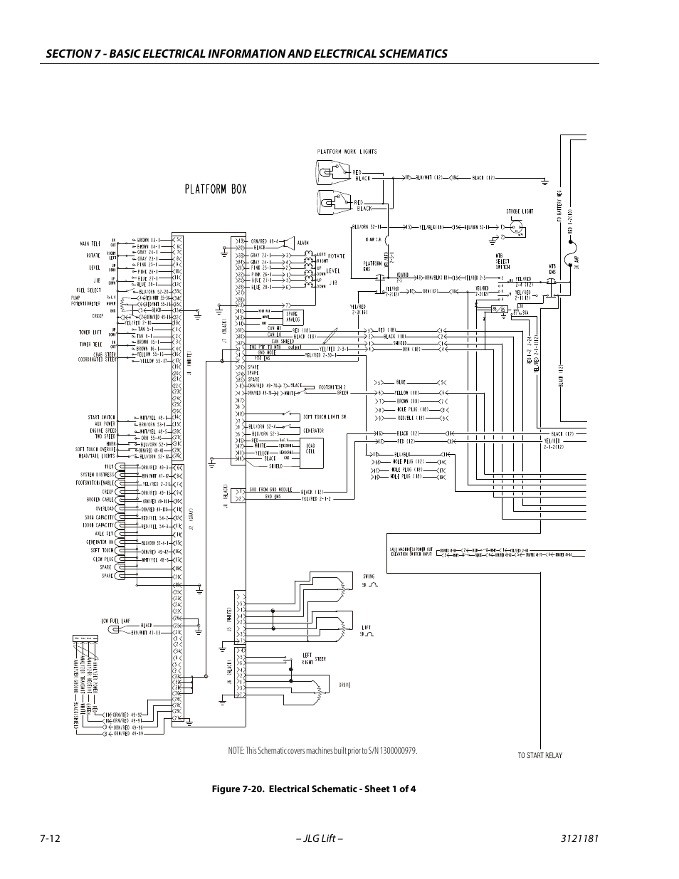 Electrical schematic - sheet 1 of 4 -12 | JLG 510AJ Service Manual User Manual | Page 384 / 402